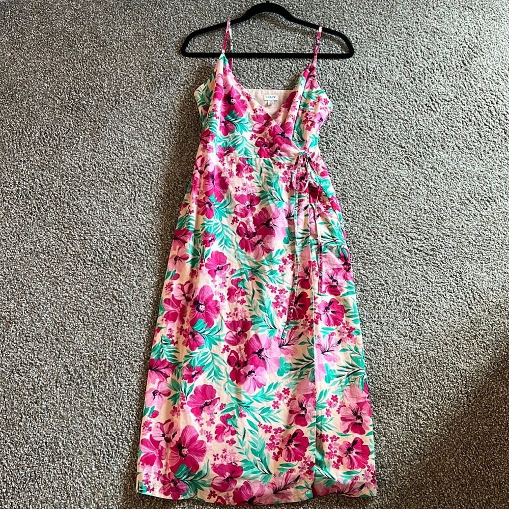 Beautiful J. Crew floral wrap dress size 6 - Picture 6 of 16